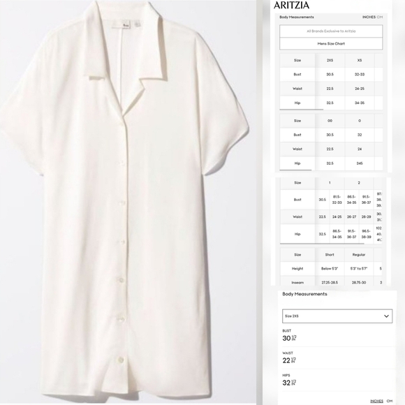🇨🇦 Aritzia Wilfred Free Radhika White Shirt Dress - Picture 5 of 10